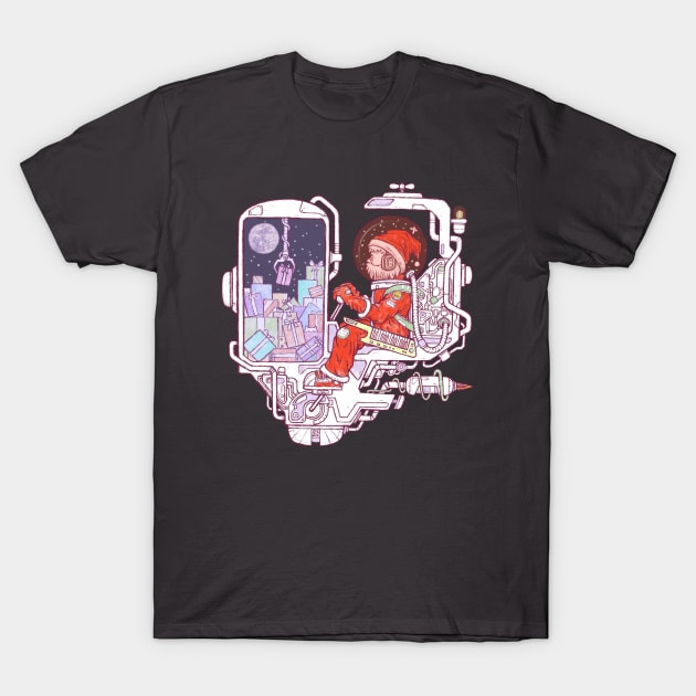 Santa space suits T-Shirt by makapa